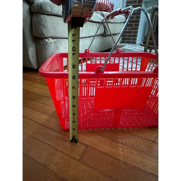 Red Shopping Cart Basket - Picture 2 of 7
